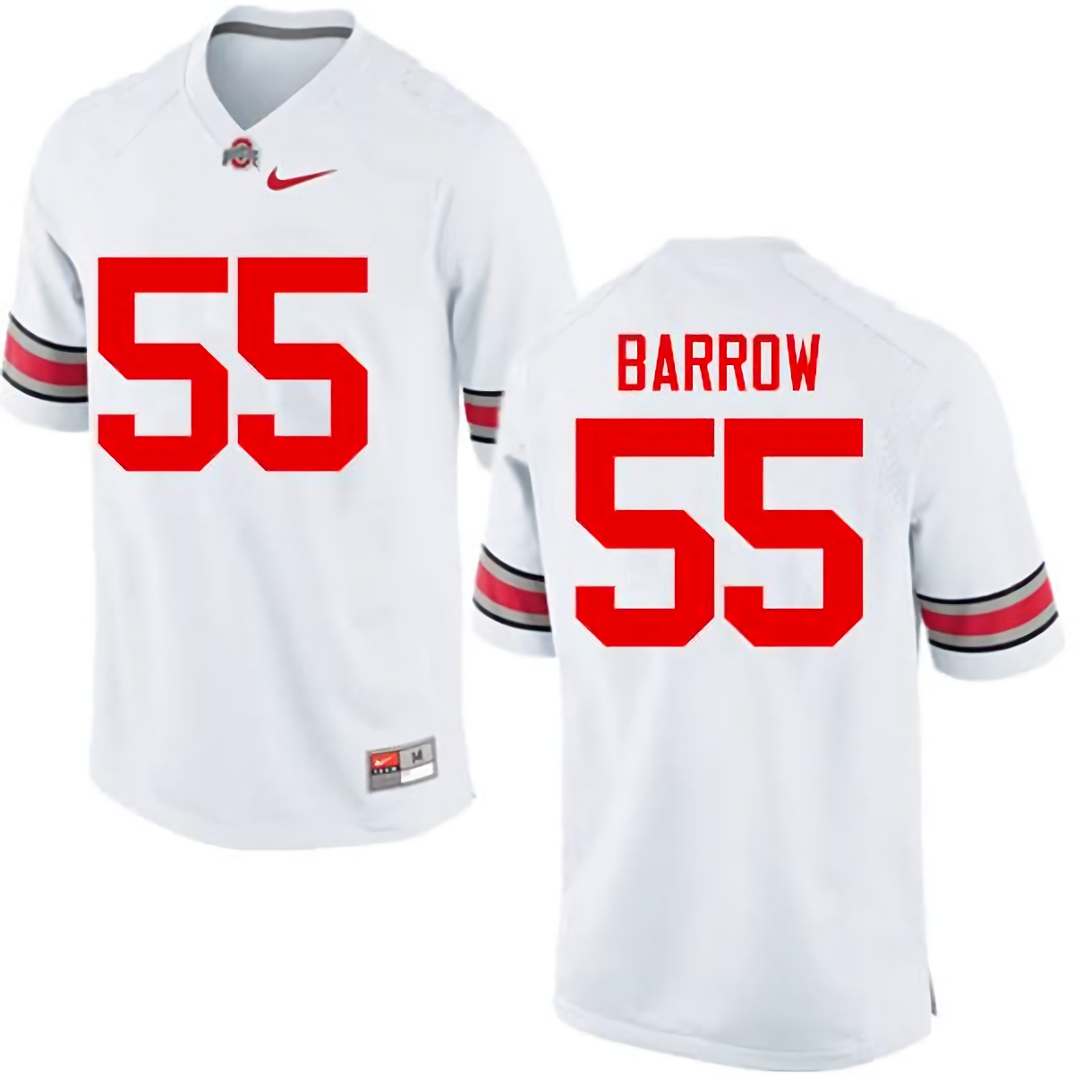 Malik Barrow Ohio State Buckeyes Men's NCAA #55 Nike White College Stitched Football Jersey DZT8556SH